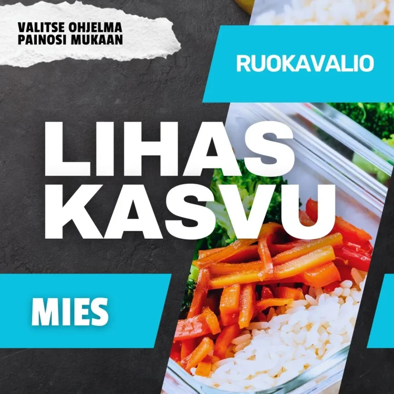 Ruokavalio miehelle lihasten kasvua varten