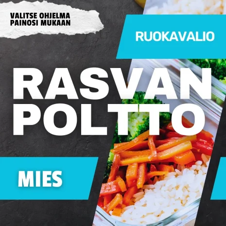 Ruokavalio miehelle rasvanpolttoon