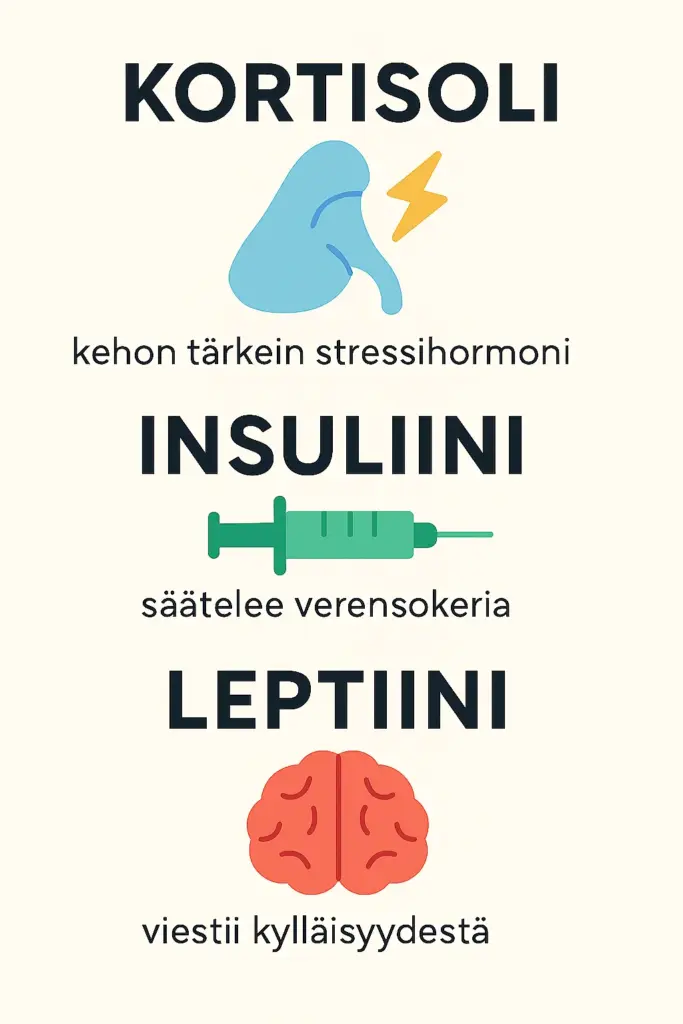 Rasvanpolttoon vaikuttavat hormonit.